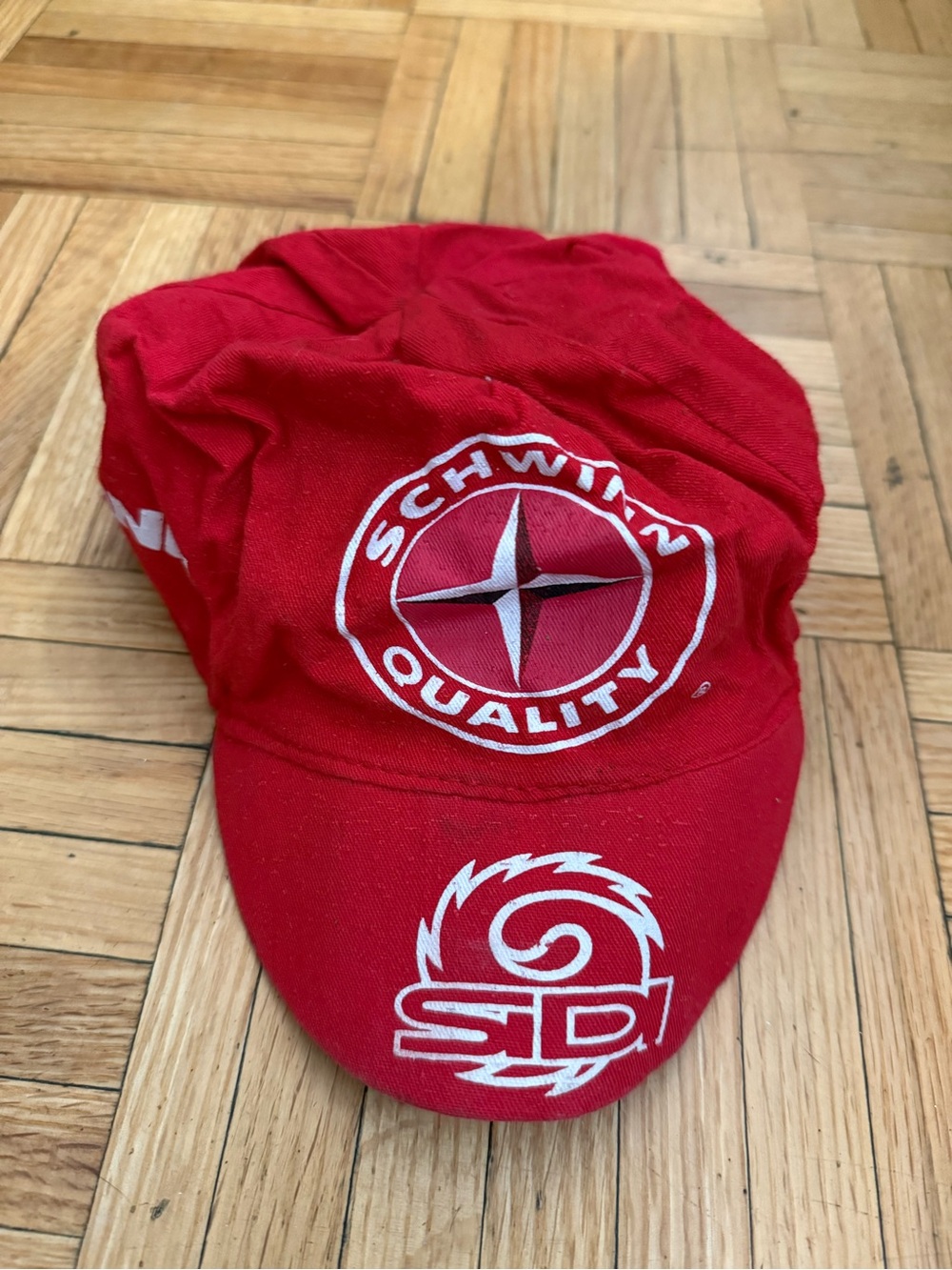 vintage co-branded Schwinn and Sidi cycling cap